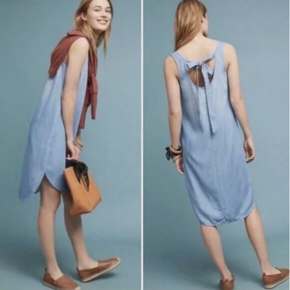 Cloth & Stone Light Blue Sleeveless Dress - Picture 1 of 5